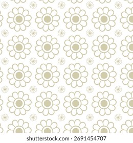 Fondo de patrón floral de margarita sin costuras con elegante diseño mínimo perfecto para textiles y Fondo de pantalla.