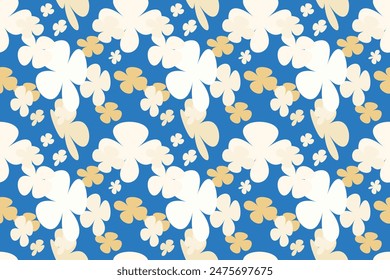 Seamless daisy flower pattern. Floral pattern. Paisley embroidery wallpaper background border. flower motif ethnic seamless traditional. Aztec style abstract vector illustration for print