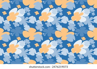 Seamless daisy flower pattern. Floral pattern. Paisley embroidery wallpaper background border. flower motif ethnic seamless traditional. Aztec style abstract vector illustration for print