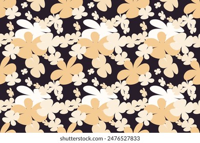 Seamless daisy flower pattern. Floral pattern. Paisley embroidery wallpaper background border. flower motif ethnic seamless traditional. Aztec style abstract vector illustration for print