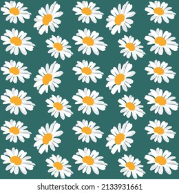   Nahtlose blühende Hintergrund, florales Muster für den Druck auf dunklem HintergrundIllustration.handgezeichnete, blühende Blume auf blauen Tönen, Farbhintergrund, Vektordesign.