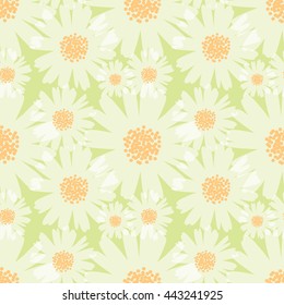 seamless daisy pattern and background vector illustration seamless daisy pattern and background vector illustration