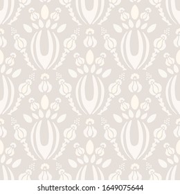 Seamless daisy pattern in french blue linen shabby chic style. Hand drawn floral damask texture. Old white blue background.  Interior wallpaper home decor swatch. Ornate flourish motif all over print
