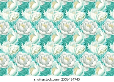 Seamless daisy pattern in small cute wild simple flowers.