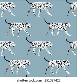 Seamless dalmatian dog print - Illustration