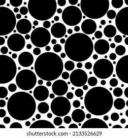 Seamless dalmatian fur animal print. Animal skin template. Spot background. Vector design illustration. Random bovine spots hand drawn design. Farm animal textural banner.