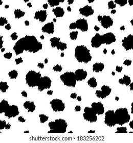 Seamless Dalmatian Pattern. Vector Illustration. Animal Print Or Texture. 