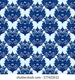 Seamless damascus vector pattern