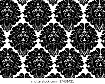 Seamless Damask background from a floral ornament, Fashionable modern wallpaper or textile