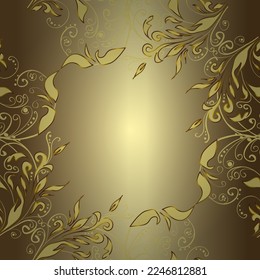 patrón dorado clásico de damasco sin costura. fondo abstracto vectorial con elementos repetitivos. Patrón dorado sin fisuras en colores con elementos dorados. ilustración vectorial