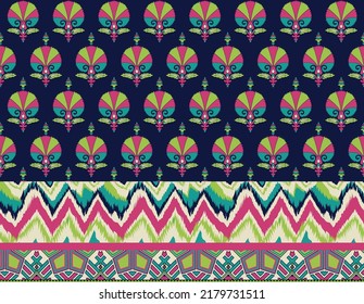 Seamless damask with colorful patchwork. Vintage multi color pattern in Turkish style. Endless pattern can be used for ceramic tile, wallpaper, linoleum, textile, web page background. Vector