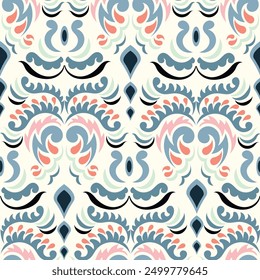 Seamless Damask decorative arabesque tile pattern for fabrics, covers, tiles, motifs, etc