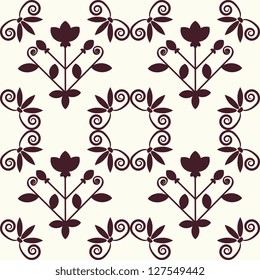 Seamless damask decorative floral pattern