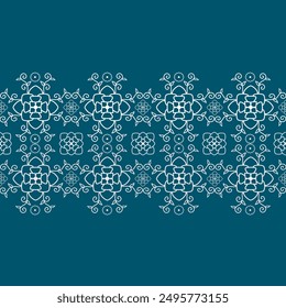 Seamless damask fabric has an elegant floral design. Textiles for decorating luxurious fabric patterns The symmetrical designs and repeating patterns are intricately detailed.