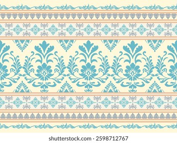 Seamless Damask fabric is a fabric with intricate and luxurious patterns, popular for home decoration, textiles and luxury clothing.