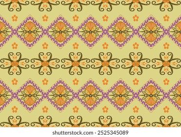 seamless damask flora pattern design for fabric clothing wallpaper tile curtain mattresses vector design