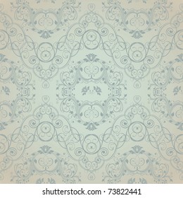 Seamless damask floral background