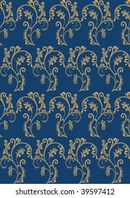 Seamless Damask floral background pattern