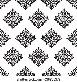 Seamless damask floral pattern