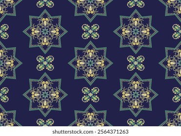 seamless damask floral  pattern design for ceramic tile fabric wallpaper background wrapping art print textile scrapbook paper