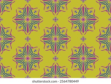 seamless damask floral  pattern design for ceramic tile fabric wallpaper background wrapping art print textile scrapbook paper