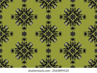 seamless damask floral  pattern design for ceramic tile fabric wallpaper background wrapping art print textile scrapbook paper