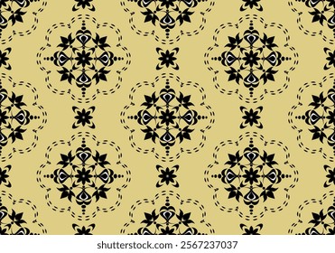 seamless damask floral  pattern design for ceramic tile fabric wallpaper background wrapping art print textile scrapbook paper ornament