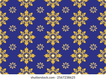 seamless damask floral  pattern design for ceramic tile fabric wallpaper background wrapping art print textile scrapbook paper ornament