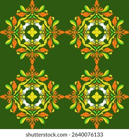  Seamless damask floral pattern vector illustration for vintage wallpaper and textile design