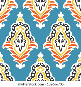 Seamless damask floral vector design