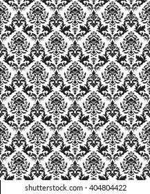 Seamless Damask  flowers ornament Background.  pattern. Abstract arabesque pattern for Greeting card, presentation or wedding invitations. Vector illustration.
