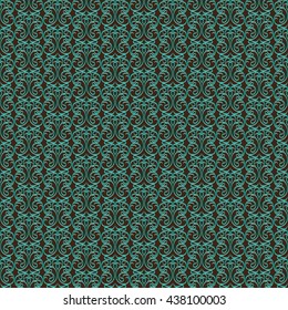 Seamless Damask flowers ornament Background pattern for Greeting card, presentation or wedding invitations. Vector illustration.