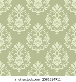 Seamless  damask pattern background. Luxurious classic ornament in baroque style. Golden ornament design for wallpaper, textiles and luxury interior.