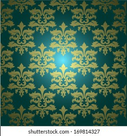 Seamless damask pattern. Background. Wallpaper.