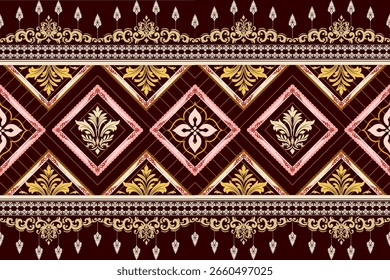 Seamless damask pattern background for wallpaper, textiles and interior decoration. Elegant home decoration.