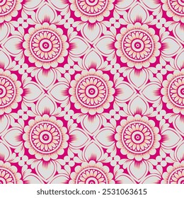 Padrão de damasco sem costura com um design floral clássico.Padrões de bordados africanos, paisley, boho, ikat floral, desenhos florais étnicos, ikat sari, padrões ikat e padrões étnicos.