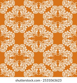 Seamless damask pattern with a classic floral design.African embroidery patterns, paisley, boho, floral ikat, ethnic floral designs, ikat sari, ikat patterns and ethnic patterns.
