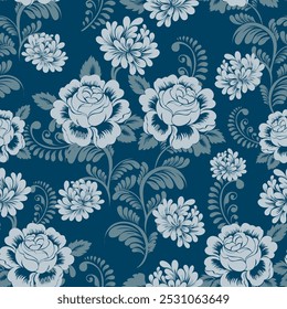 Seamless damask pattern with a classic floral design.African embroidery patterns, paisley, boho, floral ikat, ethnic floral designs, ikat sari, ikat patterns and ethnic patterns.