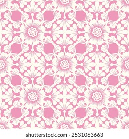 Padrão de damasco sem costura com um design floral clássico.Padrões de bordados africanos, paisley, boho, ikat floral, desenhos florais étnicos, ikat sari, padrões ikat e padrões étnicos.