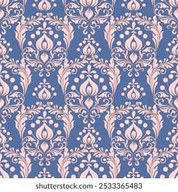 Patrón de damasco sin costuras con un diseño floral clásico. Patrones de bordado africanos, paisley, boho, ikat floral, diseños florales étnicos, ikat sari, patrones ikat y patrones étnicos.