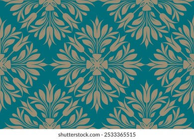 Motif harmonieux damassé avec un motif floral classique.Motifs de broderie africains, cachemire, boho, ikat floral, motifs floraux ethniques, sari ikat, motifs ikat et motifs ethniques.