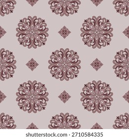 · Coleção de padrão de damasco sem costura em tons de rosa vintage e empoeirado.
· Conjunto de papel de parede floral barroco elegante. Fundo Vintage luxuoso.
· Telha ornamental Maroon e Beige Damask. Estilo renascentista