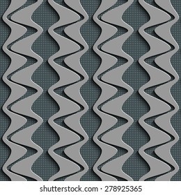 Patrón de Damasco sin Marea. Fondo de formas curvadas. Textura regular gris