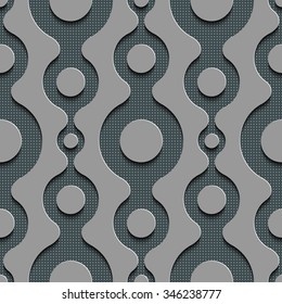Patrón de Damasco sin Marea. Fondo de formas curvadas. Textura regular gris
