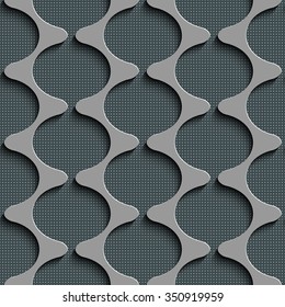 Patrón de Damasco sin Marea. Fondo de formas curvadas. Textura regular gris