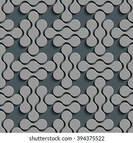 Nahtloses Damast-Muster. gebogener Formen-Hintergrund. Graue reguläre Textur
