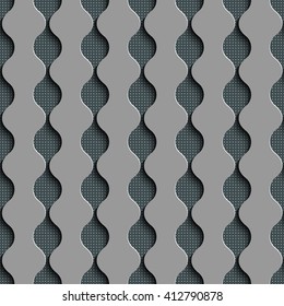 Patrón de Damasco sin Marea. Fondo de formas curvadas. Textura regular gris