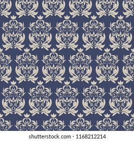 Seamless damask pattern. Endless pattern can be used for ceramic tile, wallpaper, linoleum, web page background 