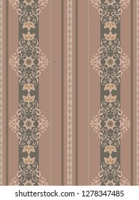 Seamless damask pattern. Endless pattern can be used for ceramic tile, wallpaper, linoleum, web page background 
