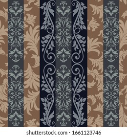Seamless damask pattern. Endless pattern can be used for ceramic tile, wallpaper, linoleum, web page background 